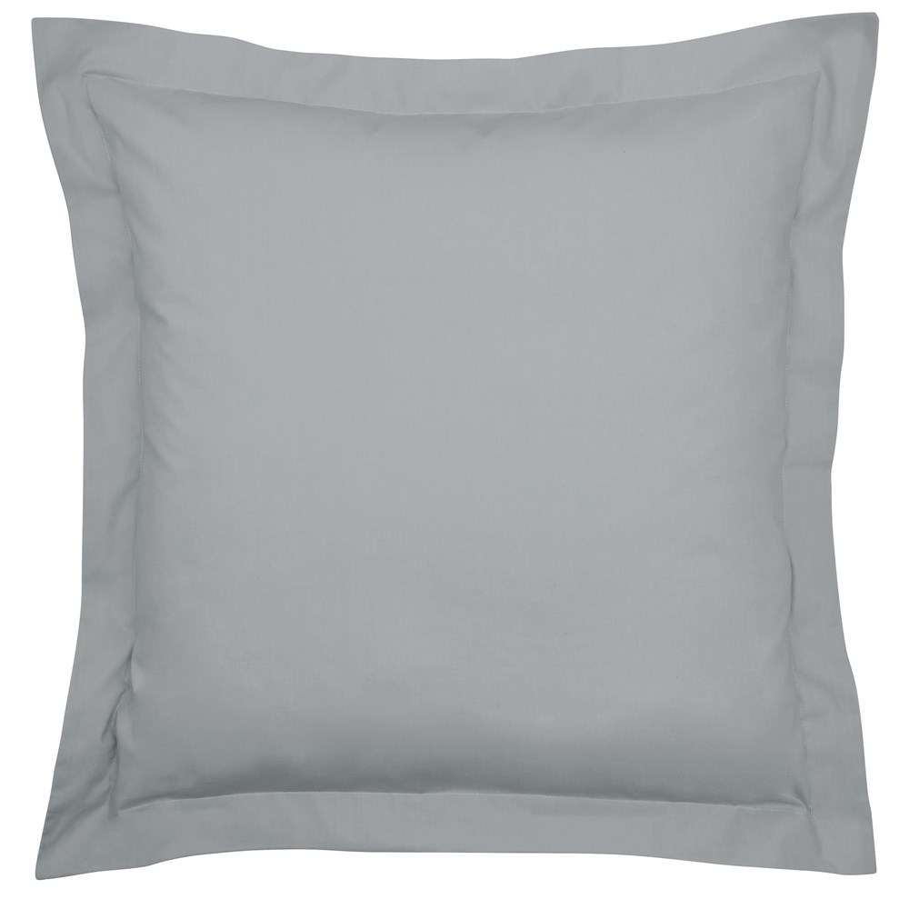 Plain Square Oxford Pillowcase By Bedeck of Belfast in Grey